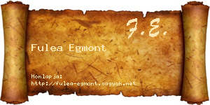 Fulea Egmont névjegykártya
